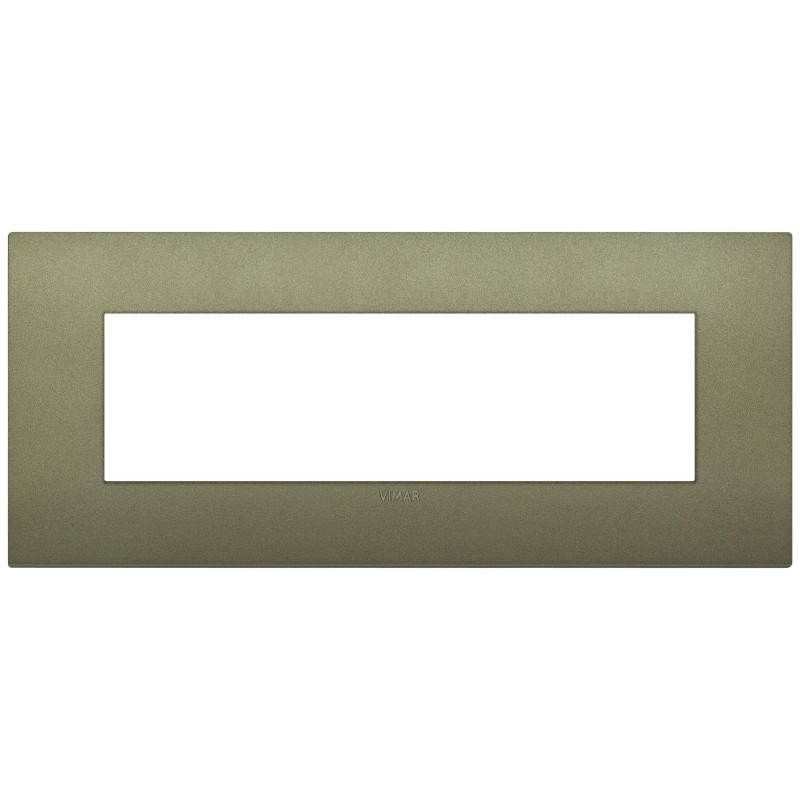 Placca Vimar Arkè  7 moduli verde matt in tecnopolimero 19657.77