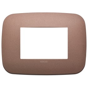 Placca Vimar Arkè Round 3 moduli Metallo bronzo matt 19683.24