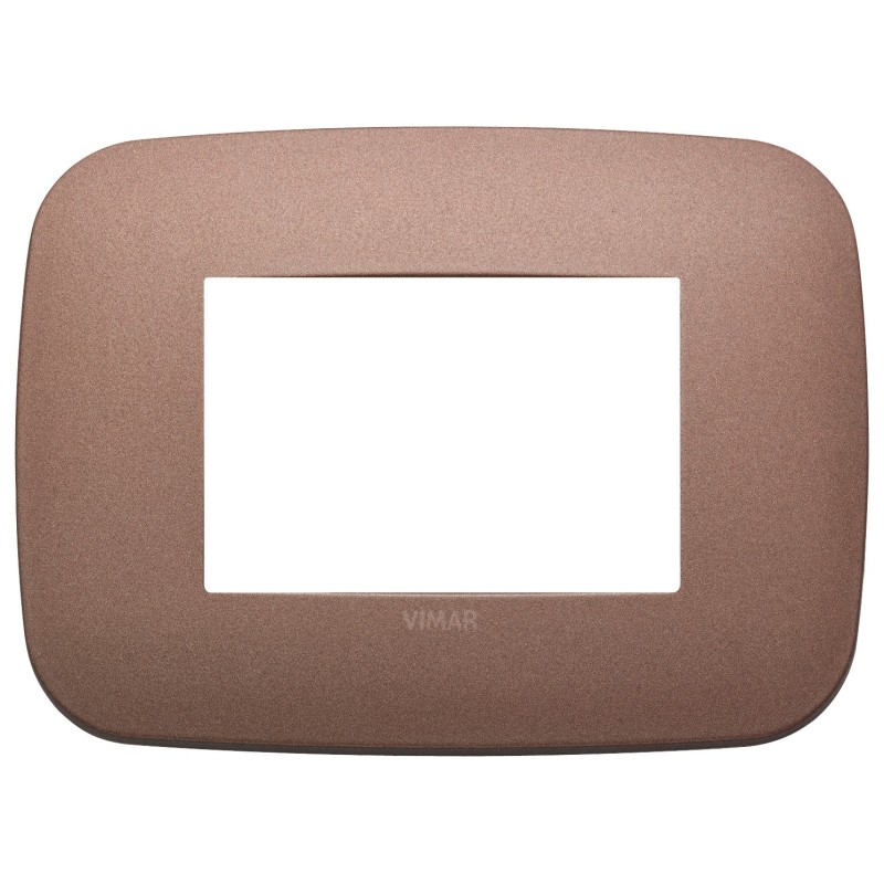 Placca Vimar Arkè Round 3 moduli Metallo bronzo matt 19683.24