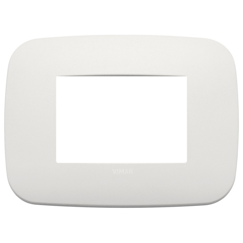 Placca Vimar Arkè Round 3 moduli Metallo perla matt 19683.25