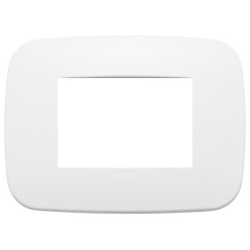 Placca Vimar Arkè Round 3 moduli Metallo polar matt 19683.26