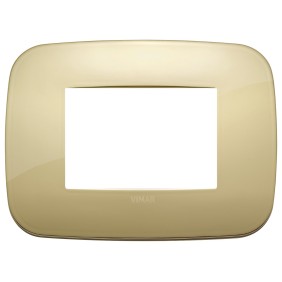 Placca Vimar Arkè Round 3 moduli Metallo colore oro 19683.27