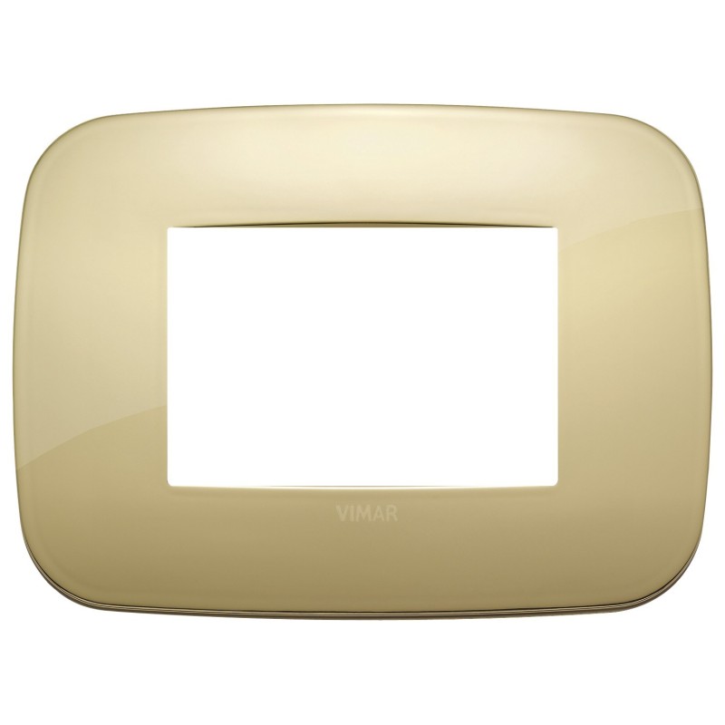 Placca Vimar Arkè Round 3 moduli Metallo colore oro 19683.27