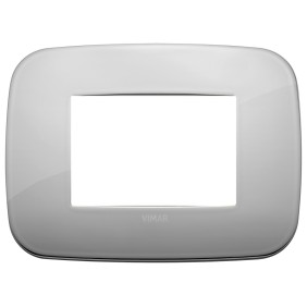 Placca Vimar Arkè Round 3 moduli in Metallo cromo codice 19683.28