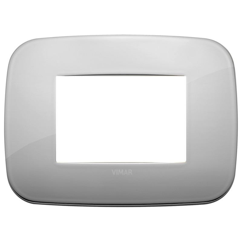 Placca Vimar Arkè Round 3 moduli in Metallo cromo codice 19683.28