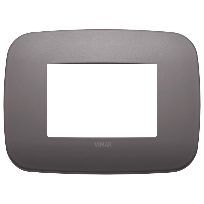 Placca Vimar Arkè Round 3 moduli Metallo nichel dark codice 19683.29