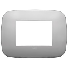 Placca Vimar Arkè Round 3 moduli Metallo nichel matt 19683.30