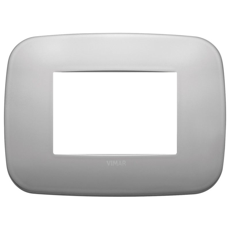 Placca Vimar Arkè Round 3 moduli Metallo nichel matt 19683.30