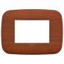 Placca Vimar Arkè Round 3 moduli Legno ciliegio codice 19683.52