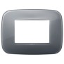 Placca Vimar Arkè Round 3 moduli Reflex grigio fumè codice 19683.61