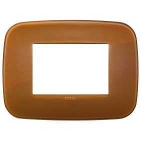 Placca Vimar Arkè Round 3 moduli Reflex colore caramel 19683.62