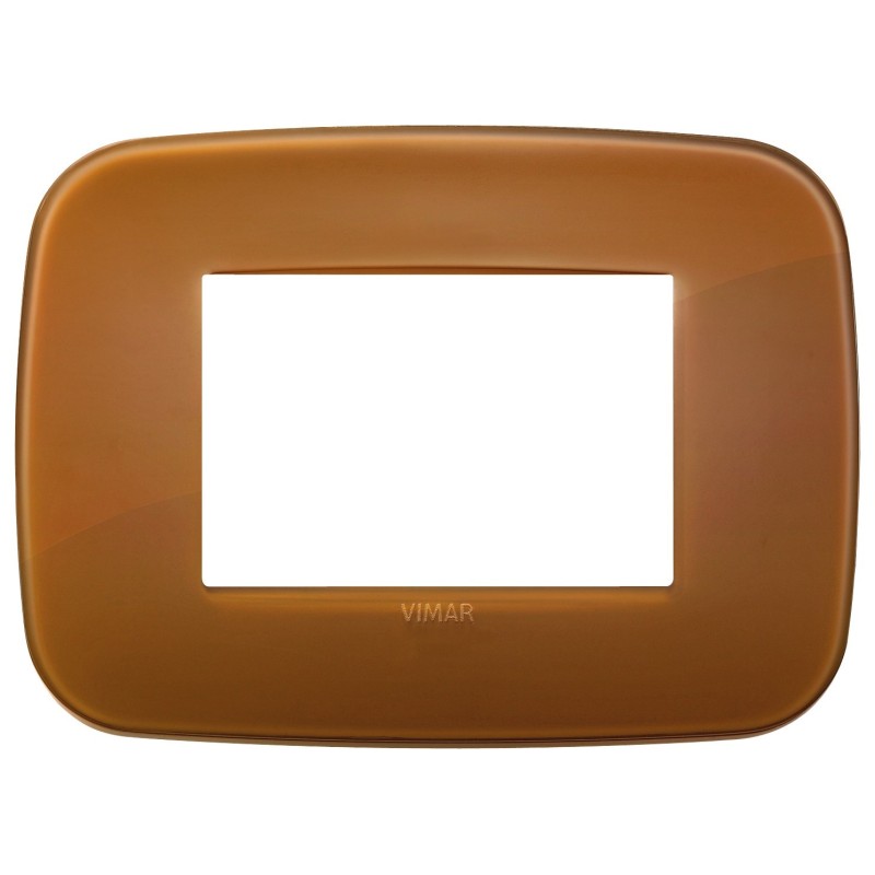 Placca Vimar Arkè Round 3 moduli Reflex colore caramel 19683.62