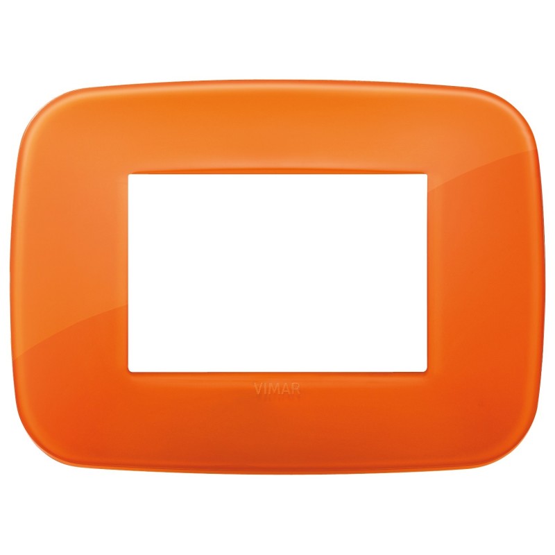 Placca Vimar Arkè Round 3 moduli Reflex colore orange 19683.63