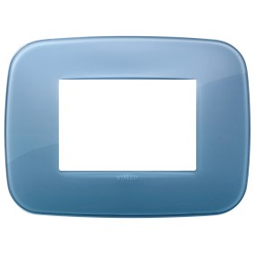 Placca Vimar Arkè Round 3 moduli Reflex colore oltremare 19683.64