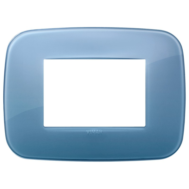 Placca Vimar Arkè Round 3 moduli Reflex colore oltremare 19683.64