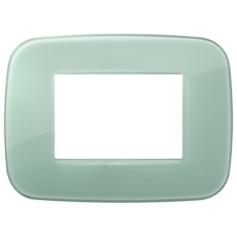 Placca Vimar Arkè Round 3 moduli Reflex colore salvia 19683.65