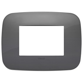 Placca Vimar Arkè Round 3 moduli grigio tecnopolimero 19683.82