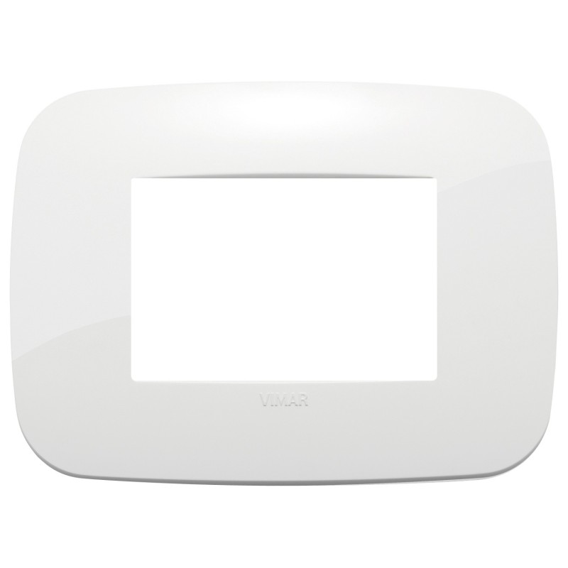 Placca Vimar Arkè Round 3 moduli bianco tecnopolimero 19683.84