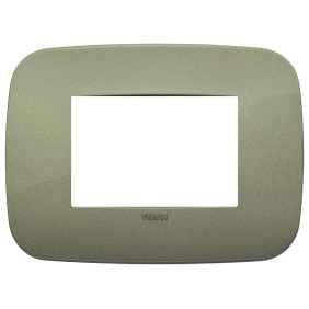 Placca Vimar Arkè Round 3 moduli verde tecnopolimero 19683.87