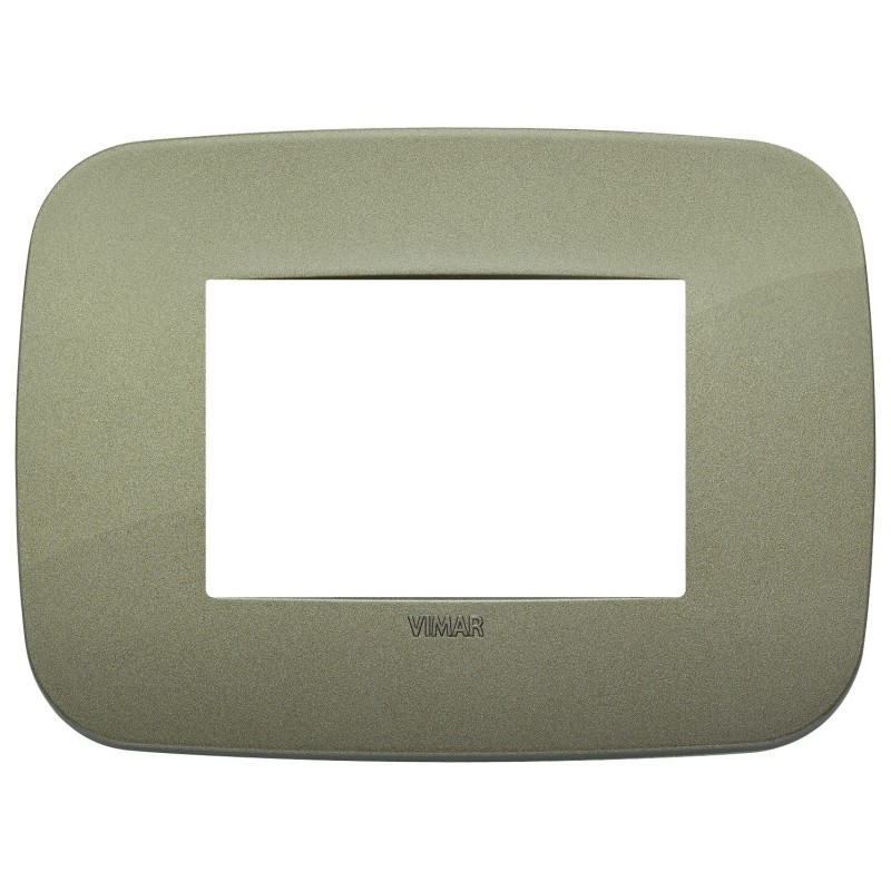 Placca Vimar Arkè Round 3 moduli verde tecnopolimero 19683.87