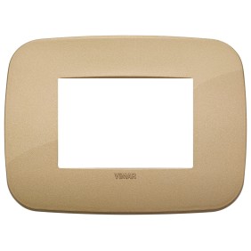Placca Vimar Arkè Round 3 moduli oro antico tecnopolimero 19683.88