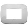 Placca Vimar Arkè Round 3 moduli silver tecnopolimero 19683.89