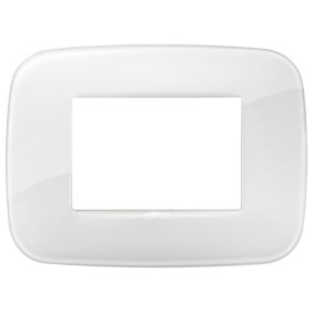 Placca Vimar Arkè Round Total Look 3 moduli Reflex ghiaccio 19683.B66