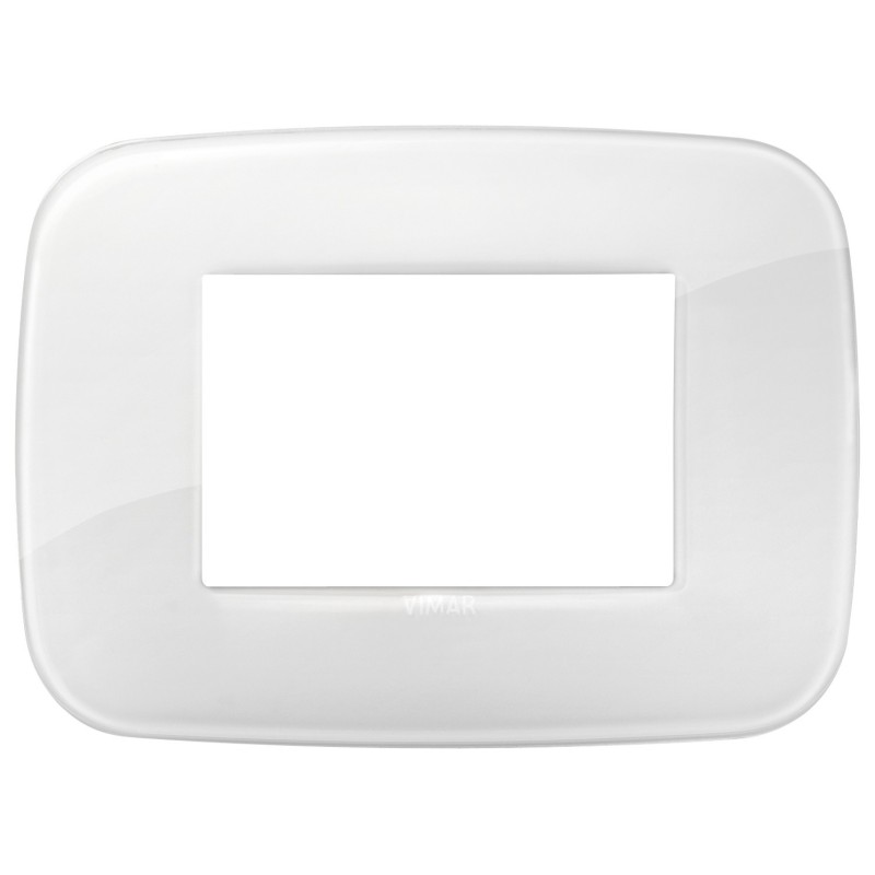 Placca Vimar Arkè Round Total Look 3 moduli Reflex ghiaccio 19683.B66