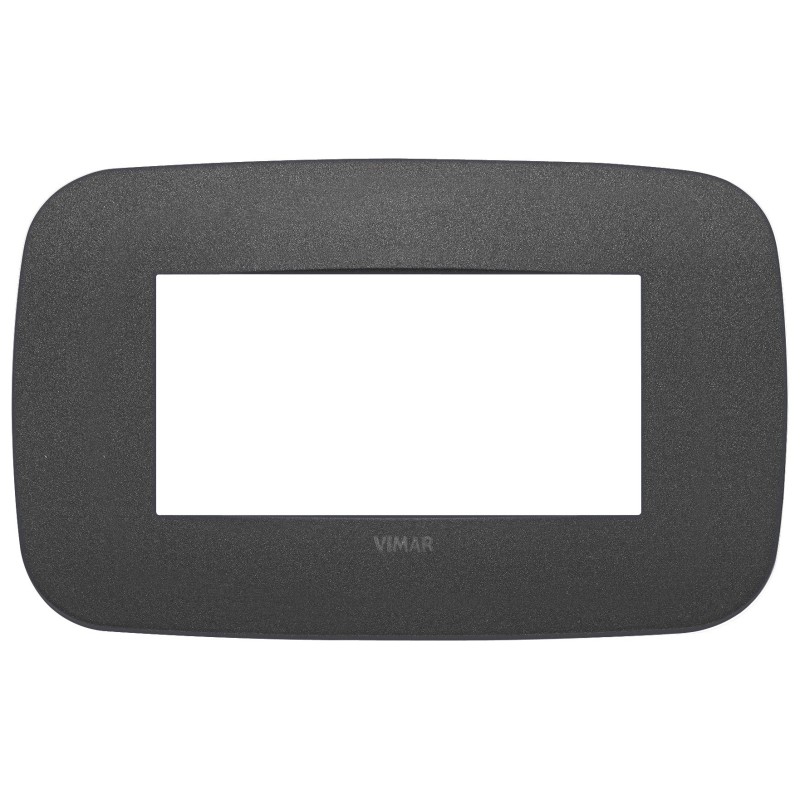 Placca Vimar Arkè Round 4 moduli Metallo grafite matt 19684.21