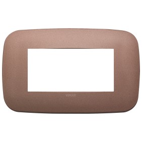 Placca Vimar Arkè Round 4 moduli Metallo bronzo matt 19684.24