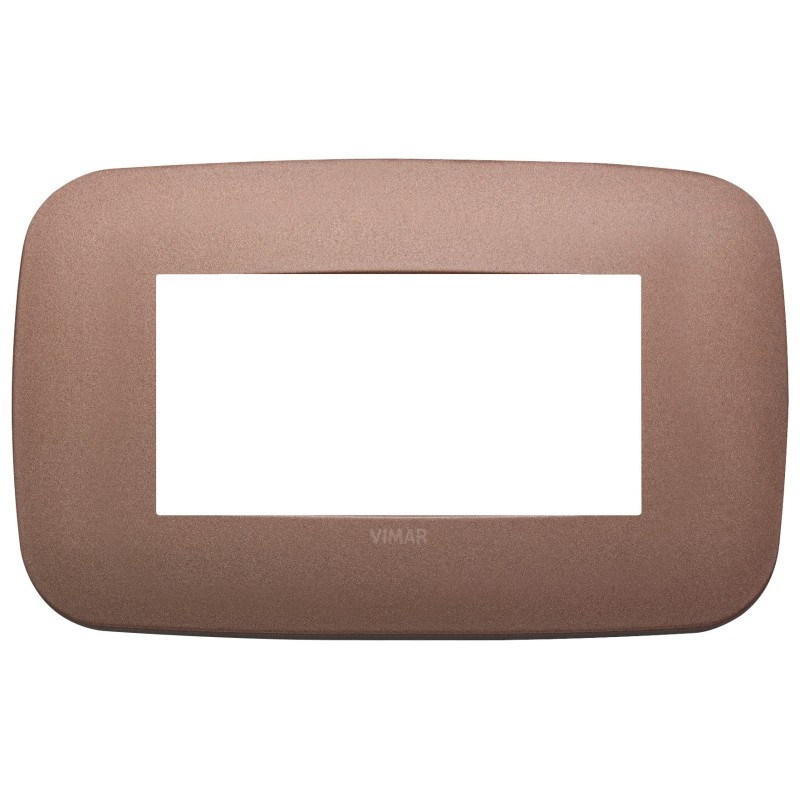 Placca Vimar Arkè Round 4 moduli Metallo bronzo matt 19684.24