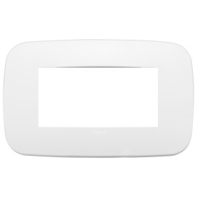 Placca Vimar Arkè Round 4 moduli Metallo polar matt 19684.26