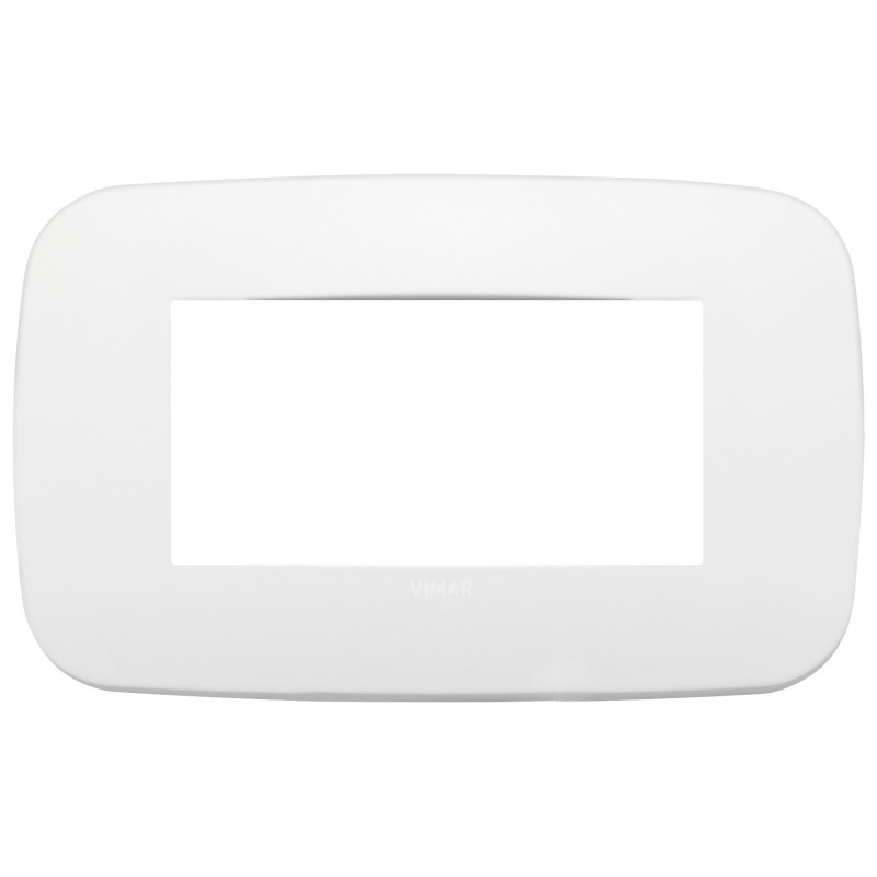 Placca Vimar Arkè Round 4 moduli Metallo polar matt 19684.26