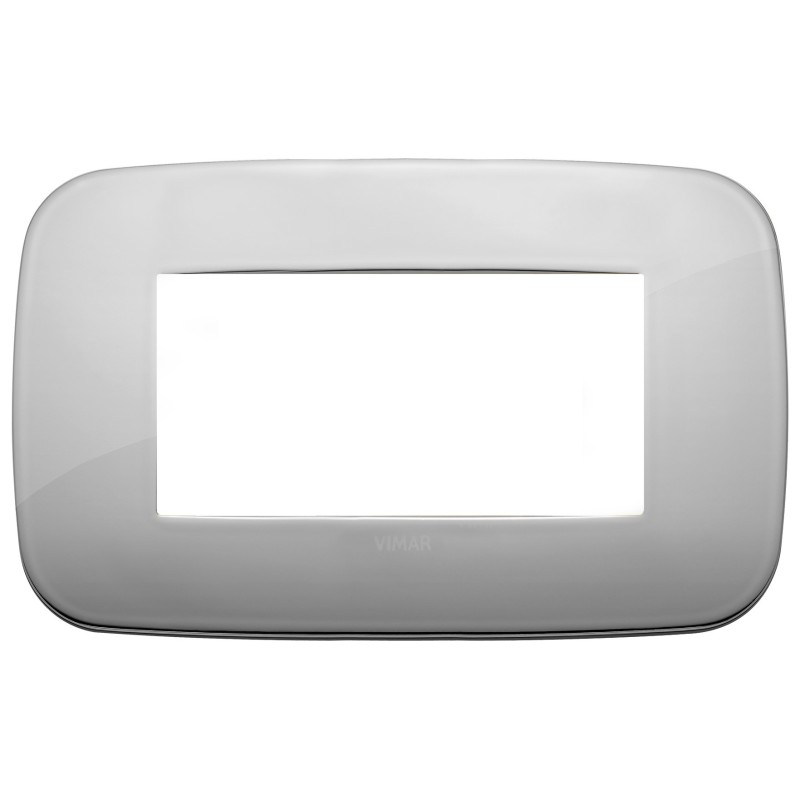 Placca Vimar Arkè Round 4 moduli Metallo cromo codice 19684.28