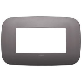 Placca Vimar Arkè Round 4 moduli Metallo nichel dark 19684.29