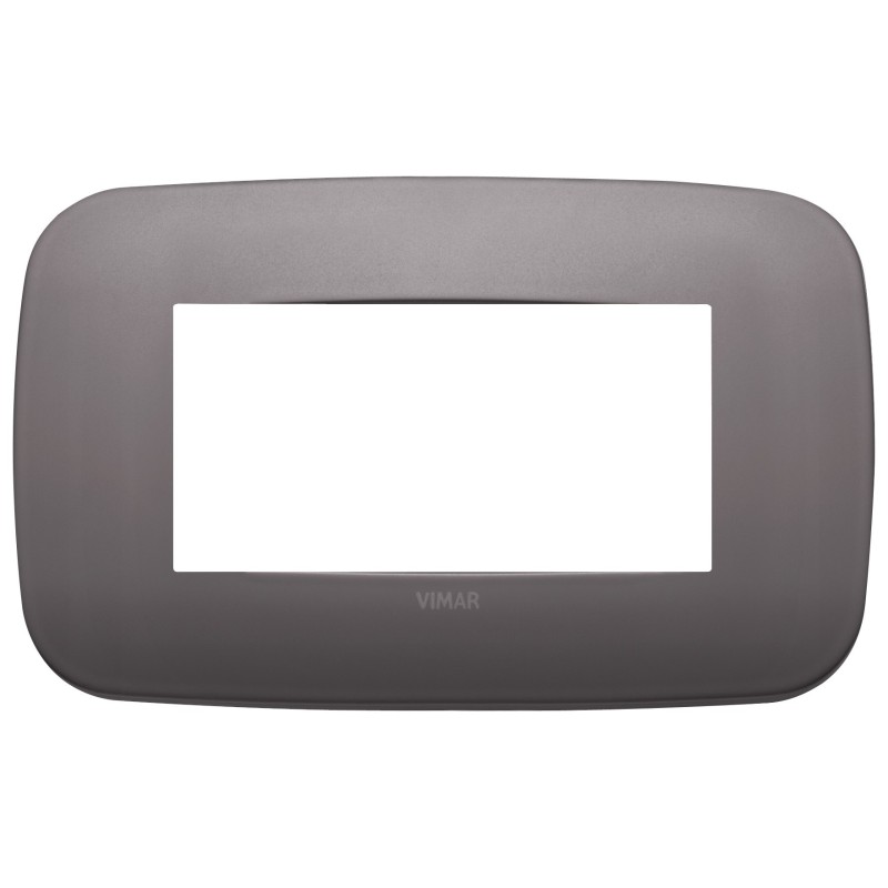 Placca Vimar Arkè Round 4 moduli Metallo nichel dark 19684.29