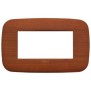 Placca Vimar Arkè Round 4 moduli Legno naturale ciliegio 19684.52
