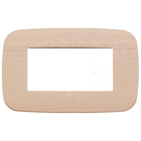 Placca Vimar Arkè Round 4 moduli Legno naturale acero 19684.53