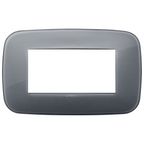 Placca Vimar Arkè Round 4 moduli Reflex grigio fumè 19684.61