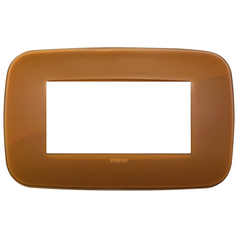 Placca Vimar Arkè Round 4 moduli Reflex caramel codice 19684.62