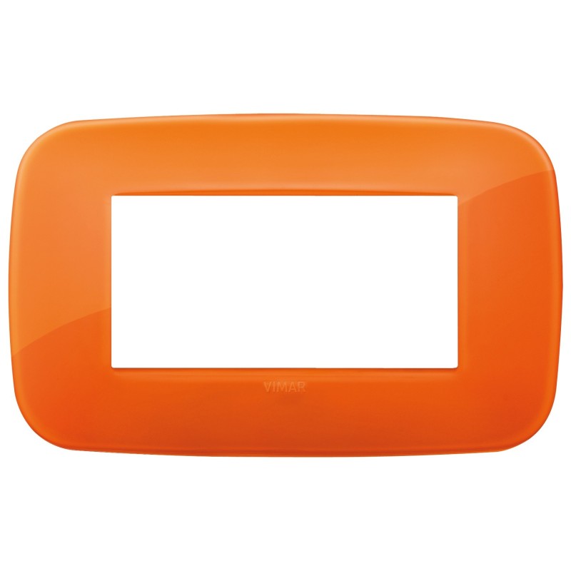 Placca Vimar Arkè Round 4 moduli Reflex orange codice 19684.63
