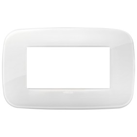 Placca Vimar Arkè Round 4 moduli Reflex ghiaccio codice 19684.66