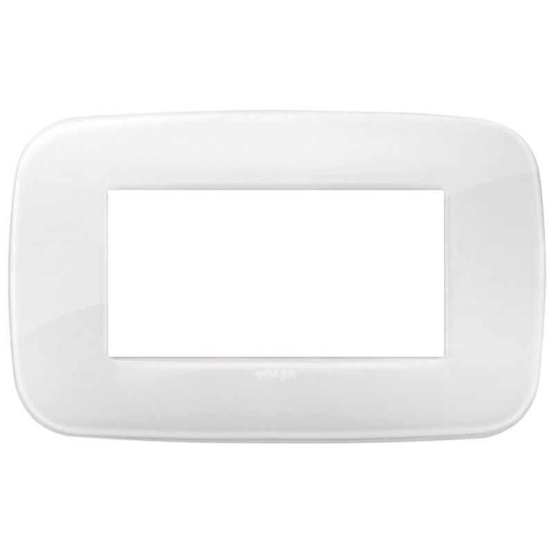 Placca Vimar Arkè Round 4 moduli Reflex ghiaccio codice 19684.66