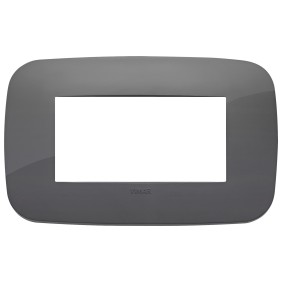 Placca Vimar Arkè Round 4 moduli grigio tecnopolimero 19684.82