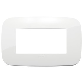 Placca Vimar Arkè Round 4 moduli bianco tecnopolimero 19684.84