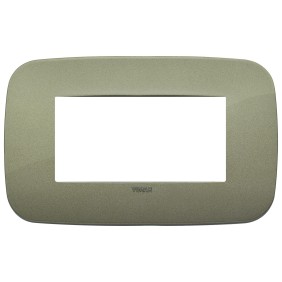 Placca Vimar Arkè Round 4 moduli verde tecnopolimero 19684.87