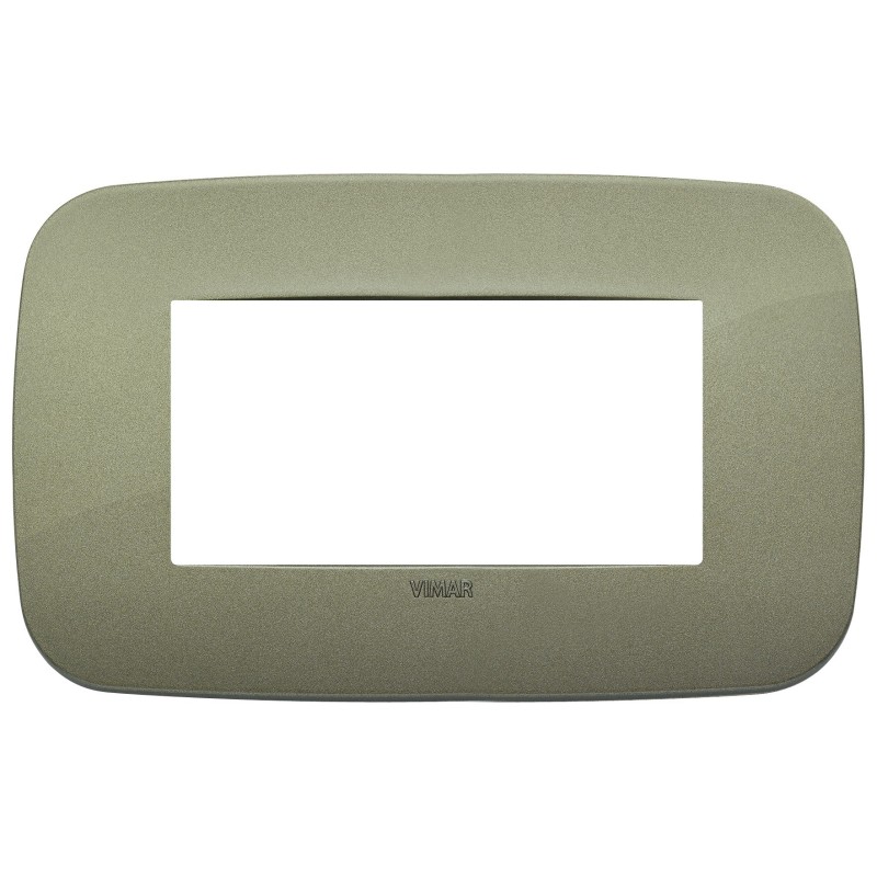 Placca Vimar Arkè Round 4 moduli verde tecnopolimero 19684.87