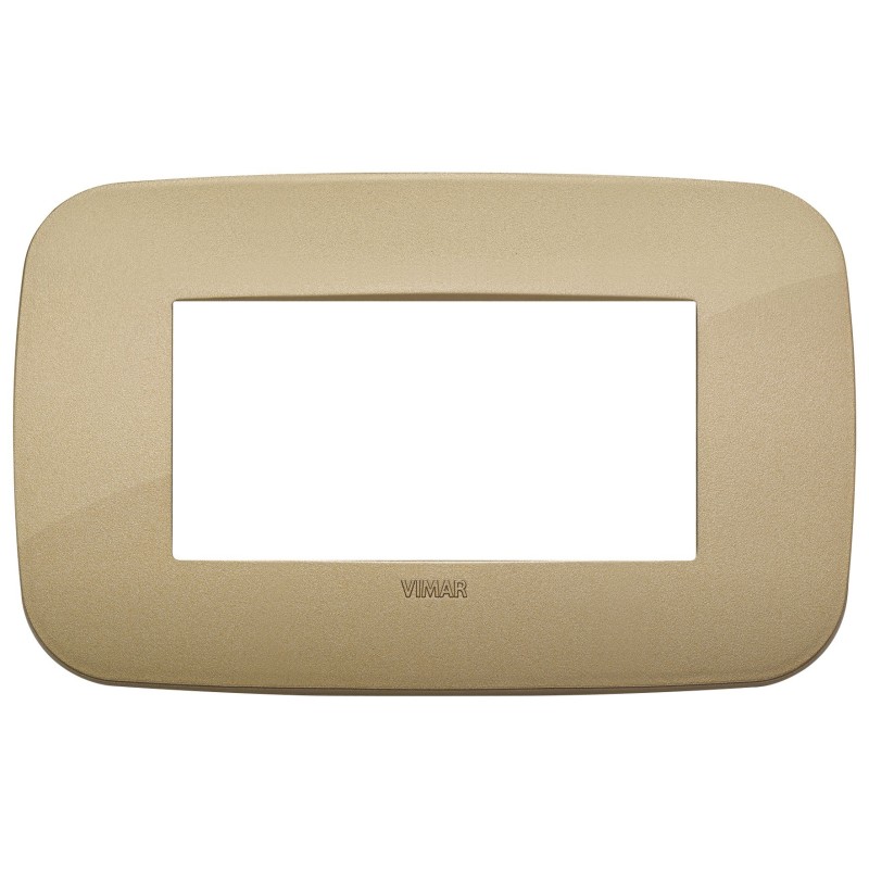 Placca Vimar Arkè Round 4 moduli oro antico tecnopolimero 19684.88