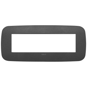 Placca Vimar Arkè Round 7 moduli Metallo grafite matt 19687.21