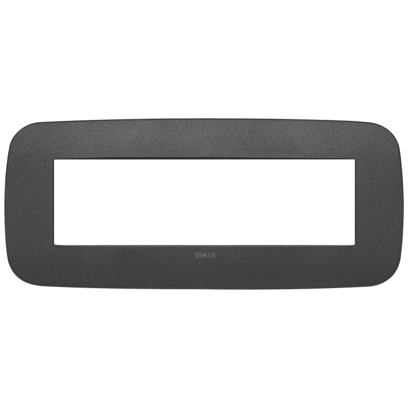 Placca Vimar Arkè Round 7 moduli Metallo grafite matt 19687.21